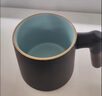 兮元記陶瓷茶杯茶水分離杯男士辦公杯帶蓋泡茶杯商務(wù)定制伴手禮員工禮物 胡桃木蓋辦公杯-黑色-390ml 送同事退休離職禮物企業(yè)定制 曬單實(shí)拍圖
