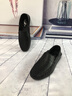 公羊一腳蹬商務(wù)男鞋冬季新款薄款透氣休閑皮鞋男款百搭真皮輕便豆豆鞋 黑色 單層 38 皮鞋碼 曬單實(shí)拍圖