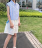 哈羅小黃鴨 HAL.DUCK女童夏季套裝2025新款兒童又酷又颯的女童裝女孩大童網(wǎng)紅洋氣夏裝 藍(lán)色polo套裝 120 cm 曬單實(shí)拍圖