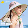 lemonkid兒童防曬帽男女童防紫外線沙灘寶寶遮陽(yáng)帽大帽檐 曬單實(shí)拍圖