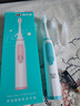 健牌 電動牙刷情侶款男女聲波軟毛牙刷免充電款3刷頭 天藍(lán)色三刷頭【002】 曬單實(shí)拍圖