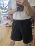 無(wú)印良品（MUJI）女式 水洗 平紋 短褲女夏 褲子 休閑短褲 多巴胺純棉全棉BEC27A3S 黑色 S 155/62A 曬單實(shí)拍圖