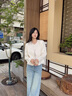 香影小香風短外套女2025秋季新款名媛法式千金風圓領白色鏤空上衣 鷺白 S 55/80A/85-95斤 曬單實拍圖