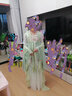漢虞葵原創(chuàng)漢服女【清菏】齊胸襦裙日?？钪袊L(fēng)新款漢元素春夏 【清荷綠】上衣+裙子+披帛+肩花 XL 曬單實(shí)拍圖
