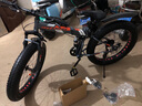 鳳凰山地自行車4.0寬輪胎變速折疊雪地車青少年越野賽車自行車成人 輻條輪黑白 7速  26寸【適合175-195CM】 曬單實(shí)拍圖