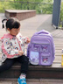 木允瑤德國(guó)新款小學(xué)生書包男孩女童男生一二三到六年級(jí)兒童輕便護(hù)脊減負(fù) 小紫【庫(kù)洛米】單書包/無(wú)配件1-2年級(jí) 曬單實(shí)拍圖