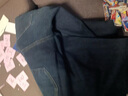 雅戈?duì)?025春秋款牛仔褲男士修身直筒彈力百搭休閑長(zhǎng)褲子男款新款 藍(lán)黑色 34 曬單實(shí)拍圖