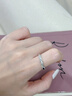 央創(chuàng)時(shí)尚【中國(guó)黃金授權(quán)】莫桑鉆銀925戒指情侶對(duì)戒求婚鉆戒訂婚結(jié)婚戒指 曬單實(shí)拍圖
