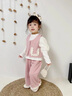 G.DUCKKIDS女童春秋套裝2025新款兒童時髦休閑女寶寶秋裝洋氣馬甲衣服三件套 粉紅色 LTX花邊雙口袋三件套 80 cm 曬單實拍圖