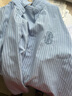 絲柏舍條紋襯衫2025夏季新款女裝刺繡翻領(lǐng)單排扣短袖寬松襯衣 曬單實(shí)拍圖