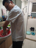 湯米希凱利美國Tomm湯米夏季純棉短袖襯衫男士商務(wù)休閑格子免燙翻領(lǐng)襯衣男 白色 M 48碼建議100-125斤 曬單實拍圖