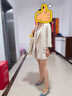 麥檬MM商場(chǎng)同款2023春夏新款天絲淺米色職業(yè)西裝套裝女5994210901 淺米色5994210901 S 曬單實(shí)拍圖