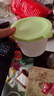 【馬卡龍蓋】食物收納保鮮盒密封圓形冰箱收納盒谷物零食蔬菜水果 密封保鮮盒綠色 3只裝 曬單實拍圖
