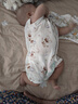 哈尼天空（HoneySky）新生兒衣服初生寶寶夏季短袖連體衣嬰兒竹纖維哈衣爬爬服 浮云兔 73cm(6-9個(gè)月) 曬單實(shí)拍圖