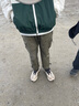 Homlean美式戶外工裝褲男春夏季寬松闊腿機(jī)能直筒防水長(zhǎng)褲子HT02軍綠L 曬單實(shí)拍圖