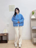 波司登（BOSIDENG）25新款輕薄羽絨服女款90絨立領(lǐng)菱格寬松休閑保暖外套B250135306 風(fēng)鈴淡藍(lán)|5A05 XS 155/80A 體重約110以內(nèi) 曬單實(shí)拍圖