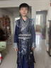 微愛的小松鼠漢服男童 2025新款唐裝兒童古裝中國風(fēng)帥氣武俠古風(fēng)演出服 266 藍(lán)色+扇子 160 曬單實拍圖