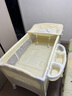 ANGI BABY嬰兒床拼接床多功能折疊床可拼接大床寶寶搖搖床可移動哄睡神器 【月光奶咖】蚊帳+尿布臺+搖桿 嬰兒床拼接床新生兒禮物哄娃神器 曬單實(shí)拍圖
