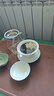 金鑲玉 蓋碗泡茶碗手繪羊脂玉白陶瓷 中國(guó)風(fēng)送禮盒君子蘭手繪蓋碗 曬單實(shí)拍圖