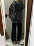 秋季新款美式高街cleanfit廓形西褲休閑直筒微喇vibe褲子 黑色 XL 【130-140斤】 曬單實(shí)拍圖