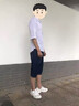 富鋌七分牛仔褲短褲男夏季薄款7分褲寬松直筒馬褲中年男士八分中 882黑色【七分褲】 36 二尺八 曬單實(shí)拍圖
