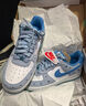 耐克（NIKE）女鞋Air Force 1  AF1空軍一號冰藍色星星百搭板鞋防滑耐磨休閑鞋 HQ8051-400 38.5 曬單實(shí)拍圖
