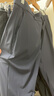羅蒙（ROMON）高彈力冰絲休閑褲子男商務(wù)修身直筒長褲子夏季薄款男褲黑色36 曬單實(shí)拍圖