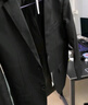羅蒙（ROMON）西服套裝男士小西裝外套職業(yè)正裝修身休閑伴郎服 黑色3XL 曬單實(shí)拍圖