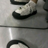 FILA FUSION斐樂潮牌女鞋一腳蹬半拖帆布鞋板鞋穆勒鞋運動鞋 雪白/黑-SB 36.5 曬單實拍圖