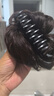 伊黛兒丸子頭假發(fā)女千金龍須慵懶花苞頭盤(pán)發(fā)神器雞毛抓夾假發(fā)包生日禮物 F3051深棕色 曬單實(shí)拍圖