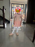 艾舞戈兒童舞蹈服小飛袖女童芭蕾舞練功服跳舞衣體操服中國舞連體裙 【小飛袖】芭蕾粉-閉襠 120 （全內(nèi)襯） 曬單實拍圖