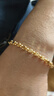 中國黃金（CHINA GOLD）小方糖黃金手鏈女士足金手串轉(zhuǎn)運(yùn)珠首飾七夕情人節(jié)禮物送女友老婆 足金小方糖手串約4.2g【玫瑰禮盒】 曬單實(shí)拍圖