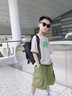 班尼路童裝兒童夏季套裝男童夏裝2025年男孩韓版帥氣短袖t恤上衣工裝褲 深紫BN想要足球X+卡其BN魔術(shù)貼 130 【推薦體重45-56斤】 曬單實(shí)拍圖