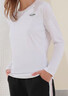 駱駝（CAMEL）防曬運動T恤女透氣速干圓領長袖上衣 C0W1YL6660A5 冰川白 M 曬單實拍圖