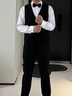 皮爾卡丹（pierre cardin）高檔輕奢西服套裝男士商務(wù)塔士多禮服新郎結(jié)婚西裝主持人宴會(huì)正裝 【三件套】青果領(lǐng)+7件壕禮 2XL 50碼 曬單實(shí)拍圖
