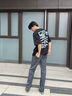 VUUG冰絲休閑褲男款夏季天絲薄款直筒寬松舒適大碼長(zhǎng)褲子 XL   灰色 曬單實(shí)拍圖