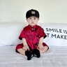G. DUCKKIDS小黃鴨童裝寶寶周歲禮服嬰兒衣服夏季抓周百天滿月服中國(guó)風(fēng)外出服 紅色爬服 73cm 73 曬單實(shí)拍圖