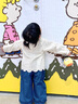 幼歌（YOUGE）嬰幼兒立體小花寬松直筒褲寶寶2025新款貼身柔軟褲子潮 牛仔藍(lán) 90 cm 曬單實(shí)拍圖