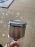 固智索雙層玻璃杯水杯男士商務(wù)茶水分離杯泡茶杯高檔透明茶杯生日禮物 黑色 400ml 曬單實拍圖