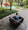 Geleeo兒童電動(dòng)車(chē)蘭博基尼遙控汽車(chē)四驅小孩寶寶可坐人1-3-8歲生日禮物 【烤漆銀灰】皮座+全功能+液晶屏 【尺寸135*70*35】 曬單實(shí)拍圖