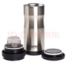 膳魔師（THERMOS） 保溫杯高真空不銹鋼男女士泡茶便攜水杯子帶茶漏原裝杯套JML-371 BK 黑色 330ML 曬單實拍圖