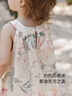 babylove寶寶連衣裙夏季薄款女寶寶高支純棉掛脖裙甜美國風公主吊帶裙夏裝 江南煙雨 100 曬單實拍圖