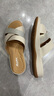 拔佳（Bata）外穿拖鞋女夏商場(chǎng)新款百搭羊皮厚底鏤空軟底涼拖AVX04BT4 米白/銀 36 曬單實(shí)拍圖