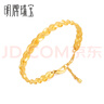 明牌珠寶足金黃金時(shí)尚鏈鐲開(kāi)口編織手鐲送禮女AFI0084工費(fèi)300 輕版 約12.04克 曬單實(shí)拍圖