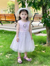 哈羅小黃鴨 HAL.DUCK女童寶寶庫洛米無袖連衣裙夏季2025新款網(wǎng)紗裙表演公主裙童裝可愛 紫色 90 cm 曬單實(shí)拍圖