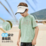 ASK JUNIOR兒童套裝男童2025夏涼感薄款兒童短袖t恤短褲兩件 綠色  140  曬單實(shí)拍圖