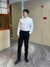 金利來(lái)【臺(tái)球運(yùn)動(dòng)系列】休閑褲男斯諾克桌球中八修身商務(wù)長(zhǎng)褲夏季新款 黑色-99 34 曬單實(shí)拍圖