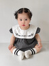 GOBABYGO丹麥兒童運(yùn)動(dòng)襪嬰幼兒襪子春夏款男女童中筒襪寶寶防滑透氣襪子 米白-黑條紋 1雙 6-12月 曬單實(shí)拍圖