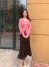 薩拉維夫（SLLAVIF）白色花邊半身裙女夏季2025新款高腰顯瘦藏肉大擺裙垂感時(shí)尚長(cháng)裙 黑色 裙長(cháng)85CM 均碼 曬單實(shí)拍圖
