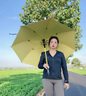 愛上雨超大號雙人傘防暴雨德國品質(zhì)長柄加厚加固抗風暴雨專用直桿傘男士 防水套120CM直柄-配色傘架-黑黃 曬單實拍圖